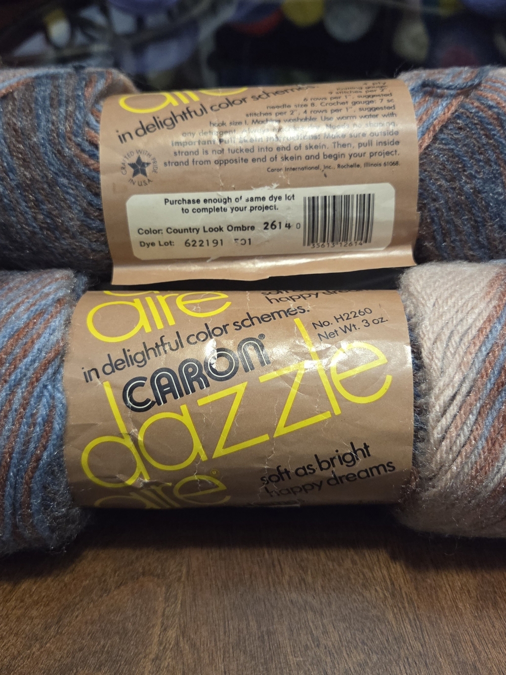 Caron Dazzle Aire Yarn - Country Look Ombre